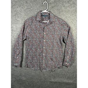 Perry Ellis Men's Medium Floral‎ Print Button Down Slim Fit Long Sleeve Shirt